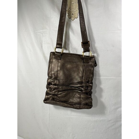 COLE HAAN Soft  LEATHER Crossbody Bag bronze - Picture 14 of 15